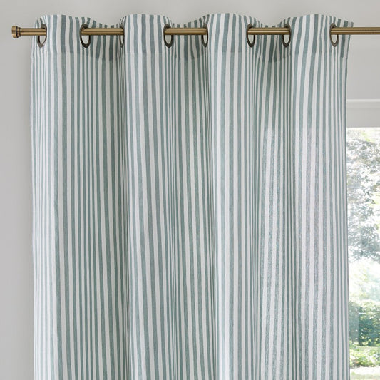 aubytes Cottage Cotton & Linen Blend Eyelet Curtain Panel