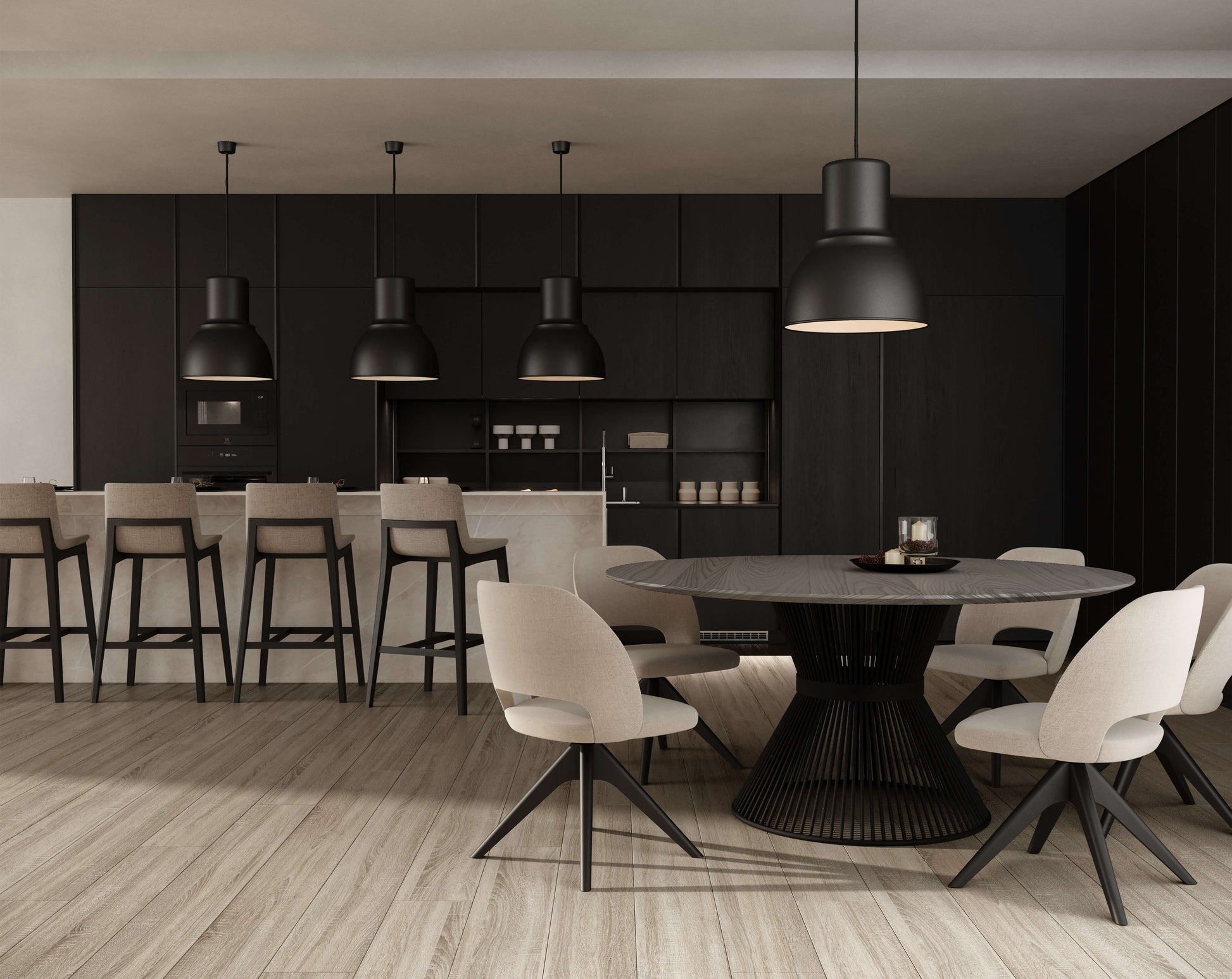 Aubytes Oak Circular Dining Table