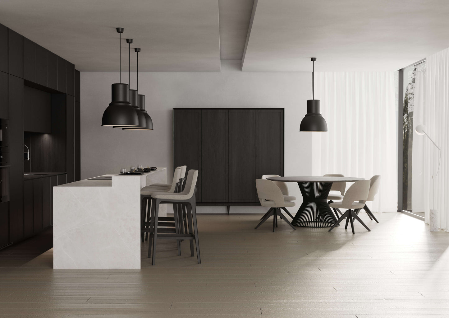 Aubytes Oak Circular Dining Table